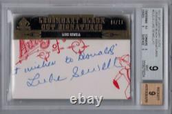 2011 SP Legendary Cuts Luke Sewell Black Cut Signatures Auto #'ed 04/17 BGS 9