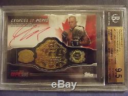 2011 Topps UFC Toronto Fan Expo Georges St-Pierre GSP BGS 9.5 Gem Mint Auto #rd