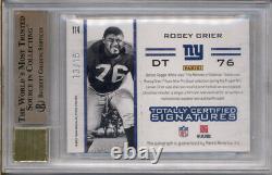 2011 Totally Certified Gold Signatures Rosey Grier Autograph Auto /15 BGS 9.5