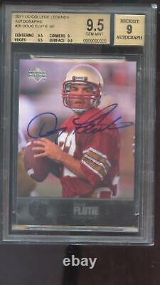 2011 Upper Deck UD College Legend Doug Flutie AUTO Autograph BGS 9.5 Graded Card