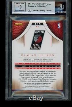 2012-13 Immaculate Damian Lillard Rookie Patch Auto /99 BGS 9/10 With(2) 9.5s RPA