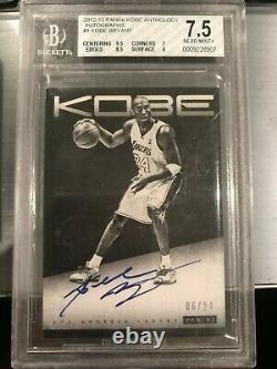 2012-13 Panini Kobe Anthology Autographs Auto Kobe Bryant #1 6/24 Bgs 7.5 Au 10