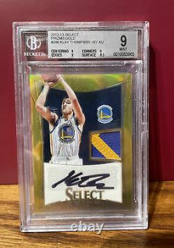 2012-13 Select Gold Prizm Klay Thompson ROOKIE RPA 5/10 BGS Mint 9, 10 Auto