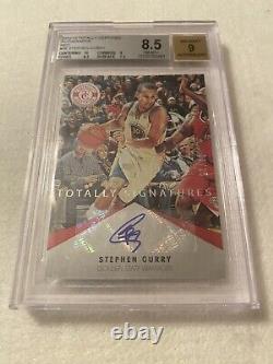 2012-13 Totally Certified Red Autograph Stephen Curry #3/25 Bgs 8.5 Nm-mint Auto