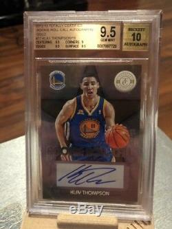 2012-13 Totally Certified Rookie Roll Call Gold Klay Thompson AUTO 15/15 BGS 9.5