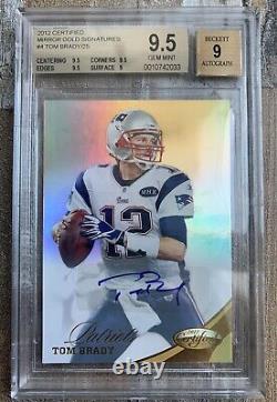 2012 Certified TOM BRADY Autograph Auto #12/25 -BGS 9.5 Gold Refractor