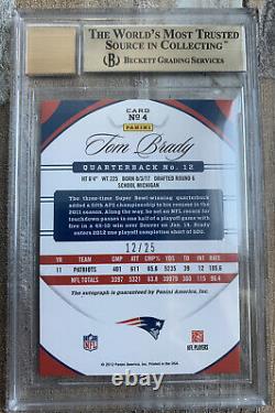 2012 Certified TOM BRADY Autograph Auto #12/25 -BGS 9.5 Gold Refractor