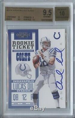 2012 Contenders Andrew Luck #201A Autograph Auto BGS 9.5/10 SUBS Rookie RC Colts