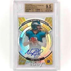 2012 Finest Atomic RC Nick Foles autograph Gold Refractor /25 BGS 9.5 Auto 10