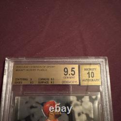 2012 LEAF ALBERT PUJOLS GOLD AUTOGRAPH LEGEND OF SPORT HOF BGS 9.5 and auto 10
