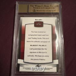 2012 LEAF ALBERT PUJOLS GOLD AUTOGRAPH LEGEND OF SPORT HOF BGS 9.5 and auto 10