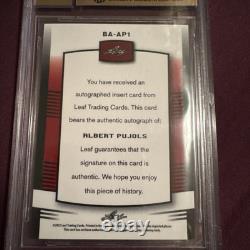 2012 LEAF ALBERT PUJOLS GOLD AUTOGRAPH LEGEND OF SPORT HOF BGS 9.5 and auto 10