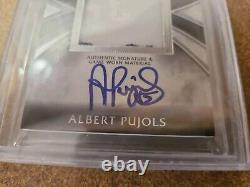 2012 Leaf Metal Draft Albert Pujols Jumbo Patch Auto Autograph /99 Bgs 8.5/10