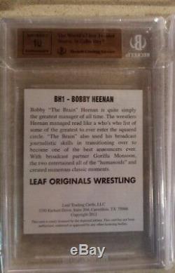 2012 Leaf Originals Wrestling Bobby Heenan BGS 10 AUTO AUTOGRAPH CARD WCW WWE