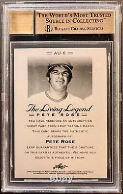 2012 Leaf Pete Rose The Living Legend Autograph Pristine BGS 10,10,9.5,10 Auto