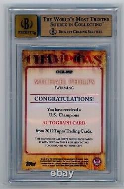 2012 Michael Phelps Topps U. S. Olympic Team AUTOGRAPHS Champions Auto BGS 9.5 SP