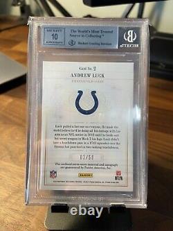 2012 National Treasures Andrew Luck Rookie Jersey Auto Autograph /50 BGS 9/10
