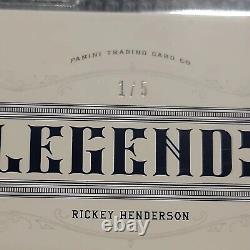 2012 National Treasures Rickey Henderson autograph 1/5 Auto #88 Jumbo Bat BGS 9