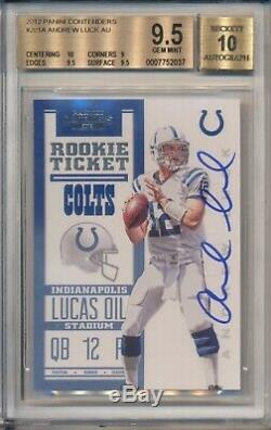 2012 Panini Contenders ANDREW LUCK Autograph Auto Rookie RC BGS 9.5 10 COLTS
