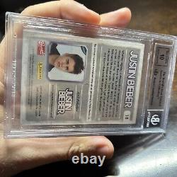 2012 Panini Justin Bieber Authentic Items AUTOGRAPH RELIC Card #5 BGS 9/10 Auto