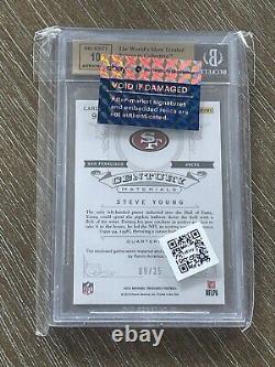 2012 Panini National Treasures Century Materials Steve Young Auto /25 BGS 9.5