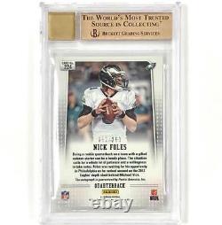 2012 Panini Prizm #224 Nick Foles RC autograph Rookie Auto /250 BGS 10/10 Pop 12