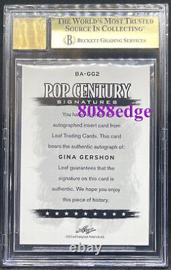 2012 Pop Century Auto Gina Gershon #5/5 Autograph Cocktail/bound Bgs 9.5 Gem