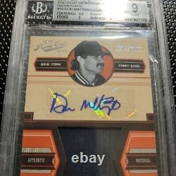 2012 Prime Cuts Don Mattingly Game Used Jersey Autograph Auto #10 BGS 9 #d /25