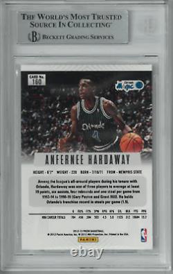 2012 Prizm 160 Signed Anfernee Penny Hardaway Autograph Auto BGS Witnessed