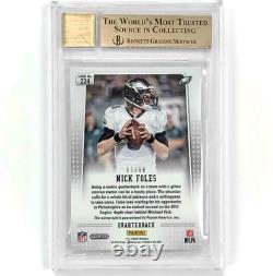 2012 Prizm #224 Nick Foles RC autograph Silver Holo rookie /99 BGS 9.5 Auto 10