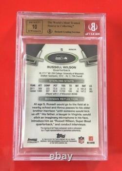 2012 Russell Wilson Prism /15 ROOKIE BGS 9.5 AUTO 10 1/1 Superbowl Contenders
