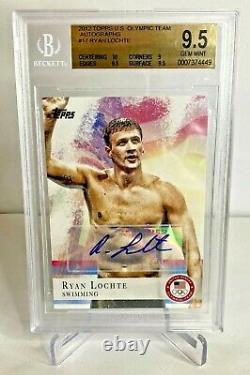 2012 Ryan Lochte Topps US Olympic Team Autographed Rookie Card BGS 9.5 Auto 10