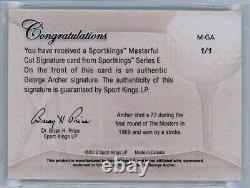 2012 Sportking Masterful Cut Autograph 1/1 #mga George Archer Bgs Mint 9 Auto 10