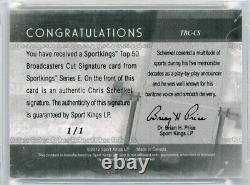 2012 Sportkings Top 50 Broadcasters 1/1 Cut Sig! Chris Schenkel Bgs 9.5 + Auto 9