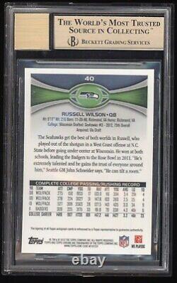 2012 Topps Chrome Russell Wilson Auto Autograph BGS 9.5/10