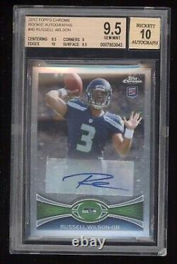 2012 Topps Chrome Russell Wilson Auto Autograph Rookie RC BGS 9.5/10