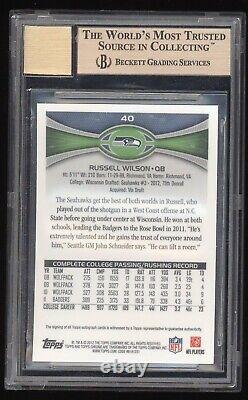 2012 Topps Chrome Russell Wilson Auto Autograph Rookie RC BGS 9.5/10