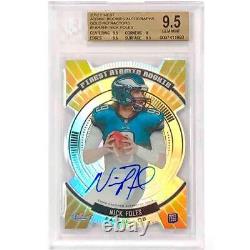 2012 Topps Finest rookie Nick Foles autograph Gold Refractor /25 BGS 9.5 Auto 10