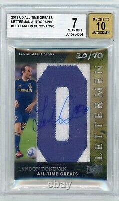 2012 Ud All Time Greats Landon Donovan Letterman Autographs Auto Bgs 7 Mls USA