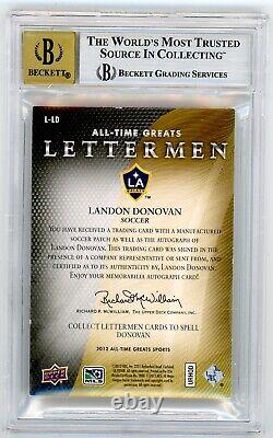 2012 Ud All Time Greats Landon Donovan Letterman Autographs Auto Bgs 7 Mls USA