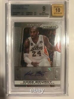 2013-14 Panini Prizm Autograph Kobe Bryant Lakers Bgs 9 Auto 10 Giannis Rc Year