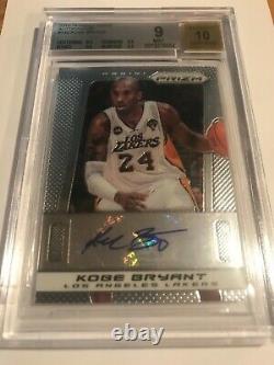 2013-14 Panini Prizm Autograph Kobe Bryant Lakers Bgs 9 Auto 10 Giannis Rc Year