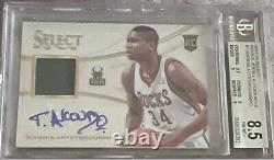 2013-14 Select Rc #1 Jersey Autographs Giannis Antetokounmpo Rc Auto 10 Bgs 8.5