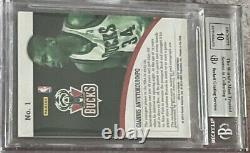 2013-14 Select Rc #1 Jersey Autographs Giannis Antetokounmpo Rc Auto 10 Bgs 8.5