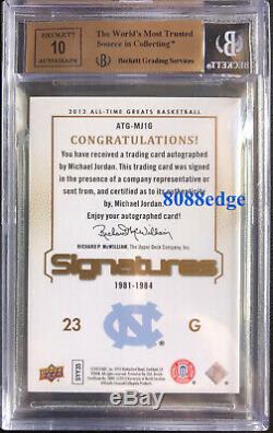 2013 All-time Greats Signature Auto Mj16michael Jordan #10/45 Autograph Bgs 9.5