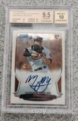 2013 Bowman Chrome Manny Machado Rookie Auto Bgs 9.5/10 Gem Mint 9.5/10/9.5/9.5