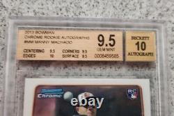 2013 Bowman Chrome Manny Machado Rookie Auto Bgs 9.5/10 Gem Mint 9.5/10/9.5/9.5