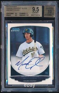 2013 Bowman Chrome Matt Olson Autograph Auto BGS 9.5/10