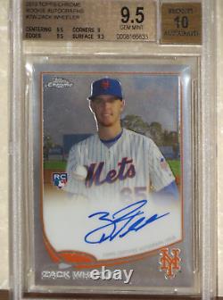 2013 Topps Chrome Rookie Autographs Zack Wheeler Card BGS 9.5 Auto 10