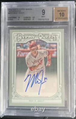 2013 Topps Mike Trout Gypsy Queen On Card Auto #GQA-MTR BGS 9/10 First Year